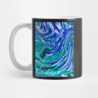 Malachite and Amethyst - Abstract Acrylic Pour Mug